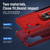 Samsung Galaxy S24+ 5G Pioneer Armor Heavy Duty PC + TPU Phone Case with Holder - Red+Rose Red