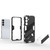 Samsung Galaxy S24+ 5G Punk Armor 2 in 1 PC + TPU Shockproof Phone Case with Invisible Holder - White