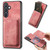 Samsung Galaxy S24+ 5G Retro Leather Card Bag Magnetic Phone Case - Pink