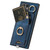 Samsung Galaxy S24+ 5G Retro Skin-feel Ring Card Bag Phone Case with Hang Loop - Blue