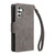 Samsung Galaxy S24+ 5G Rivet Buckle 9 Cards 3-Fold Wallet Leather Phone Case - Grey