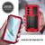 Samsung Galaxy S24+ 5G R-JUST Sliding Camera Life Waterproof Holder Phone Case - Red