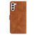 Samsung Galaxy S24+ 5G Seven Butterflies Embossed Leather Phone Case - Brown