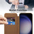 Samsung Galaxy S24+ 5G Shield Magsafe RFID Anti-theft Rhombus Leather Phone Case - Brown