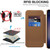 Samsung Galaxy S24+ 5G Shield Magsafe RFID Anti-theft Rhombus Leather Phone Case - Brown