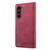 Samsung Galaxy S24+ 5G Skin Feel Anti-theft Brush Horizontal Flip Leather Case with Holder - Wine Red