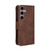 Samsung Galaxy S24+ 5G Skin Feel Calf Texture Card Slots Leather Phone Case - Brown