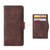 Samsung Galaxy S24+ 5G Skin Feel Calf Texture Card Slots Leather Phone Case - Brown