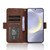 Samsung Galaxy S24+ 5G Skin Feel Calf Texture Card Slots Leather Phone Case - Brown