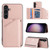 Samsung Galaxy S24+ 5G Skin Feel PU + TPU + PC Card Slots Phone Case - Rose Gold