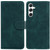 Samsung Galaxy S24+ 5G Skin Feel Pure Color Flip Leather Phone Case - Green