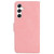 Samsung Galaxy S24+ 5G Skin Feel Pure Color Flip Leather Phone Case - Pink