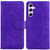 Samsung Galaxy S24+ 5G Skin Feel Pure Color Flip Leather Phone Case - Purple