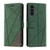 Samsung Galaxy S24+ 5G Skin Feel Splicing Horizontal Flip Leather Phone Case - Green