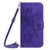 Samsung Galaxy S24+ 5G Skin Feel Sun Flower Embossed Flip Leather Phone Case with Lanyard - Dark Purple