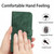 Samsung Galaxy S24+ 5G Skin Feel Sun Flower Embossed Flip Leather Phone Case with Lanyard - Green