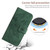 Samsung Galaxy S24+ 5G Skin Feel Sun Flower Embossed Flip Leather Phone Case with Lanyard - Green