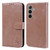 Samsung Galaxy S24+ 5G Skin Feeling Oil Leather Texture PU + TPU Phone Case - Champagne