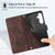 Samsung Galaxy S24+ 5G Skin-feel Embossed Leather Phone Case - Brown