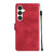 Samsung Galaxy S24+ 5G Skin-feel Embossed Leather Phone Case - Red