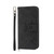 Samsung Galaxy S24+ 5G Skin-feel Flowers Embossed Wallet Leather Phone Case - Black
