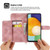 Samsung Galaxy S24+ 5G Skin-feel Flowers Embossed Wallet Leather Phone Case - Pink