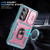 Samsung Galaxy S24+ 5G Sliding Camshield TPU + PC Phone Case with Holder - Pink+Green