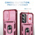 Samsung Galaxy S24+ 5G Sliding Camshield TPU + PC Phone Case with Holder - Pink+Rose Red