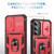 Samsung Galaxy S24+ 5G Sliding Camshield TPU + PC Phone Case with Holder - Red+Black