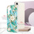 Samsung Galaxy S24+ 5G Splicing Marble Flower IMD TPU Phone Case - Blue Flower