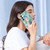 Samsung Galaxy S24+ 5G Splicing Marble Flower IMD TPU Phone Case Ring Holder - Green