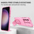 Samsung Galaxy S24+ 5G Stereoscopic Holder Sliding Camshield Phone Case - Pink