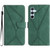 Samsung Galaxy S24+ 5G Stitching Embossed Leather Phone Case - Green