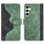 Samsung Galaxy S24+ 5G Stitching Horizontal Flip Leather Phone Case - Green