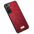 Samsung Galaxy S24+ 5G SULADA Glittery TPU + Handmade Leather Phone Case - Red