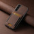 Samsung Galaxy S24+ 5G Suteni H03 Litchi Leather Card Bag Stand Back Phone Case - Brown