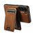 Samsung Galaxy S24+ 5G Suteni H15 MagSafe Oil Eax Leather Detachable Wallet Back Phone Case - Khaki