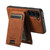 Samsung Galaxy S24+ 5G Suteni H16 Litchi Texture Leather Detachable Wallet Back Phone Case - Brown