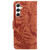 Samsung Galaxy S24+ 5G Tiger Embossing Pattern Flip Leather Phone Case - Brown