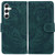 Samsung Galaxy S24+ 5G Tiger Embossing Pattern Flip Leather Phone Case - Green