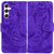 Samsung Galaxy S24+ 5G Tiger Embossing Pattern Flip Leather Phone Case - Purple