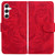 Samsung Galaxy S24+ 5G Tiger Embossing Pattern Flip Leather Phone Case - Red