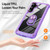 Samsung Galaxy S24+ 5G TPU + PC Lens Protection Phone Case with Ring Holder - Purple