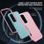 Samsung Galaxy S24+ 5G TPU + PC Shockproof Protective Phone Case - Pink + Grey Green