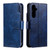 Samsung Galaxy S24+ 5G Tri-Fold 9-Card Wallets Leather Phone Case - Blue