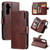 Samsung Galaxy S24+ 5G Tri-Fold 9-Card Wallets Leather Phone Case - Brown