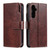 Samsung Galaxy S24+ 5G Tri-Fold 9-Card Wallets Leather Phone Case - Brown