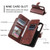 Samsung Galaxy S24+ 5G Tri-Fold 9-Card Wallets Leather Phone Case - Brown