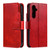 Samsung Galaxy S24+ 5G Tri-Fold 9-Card Wallets Leather Phone Case - Red