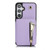 Samsung Galaxy S24+ 5G YM006 Skin Feel Zipper Card Bag Phone Case with Dual Lanyard - Light Purple